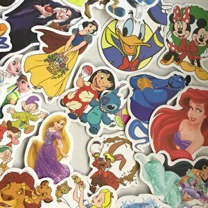 50 Disney Characters Stickers